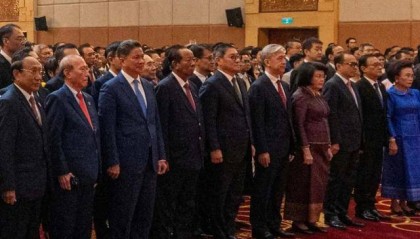 驻柬使馆举办庆祝中柬建交66周年暨汪文斌大使到任招待会