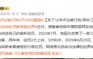 男子发布12字评论被拘，湖南岳阳启动调查程序